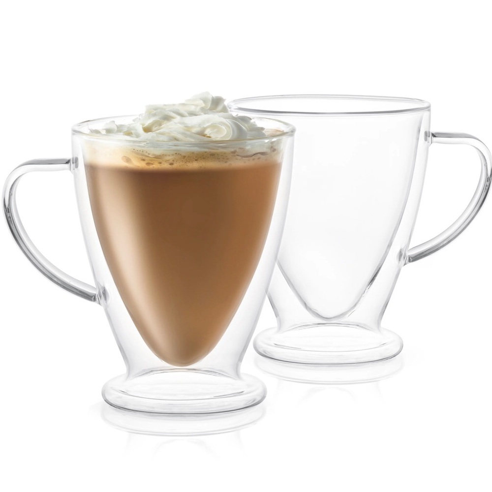 Joyjolt Declan Coffee/ Tea mugs set of 2 Double walled (26)